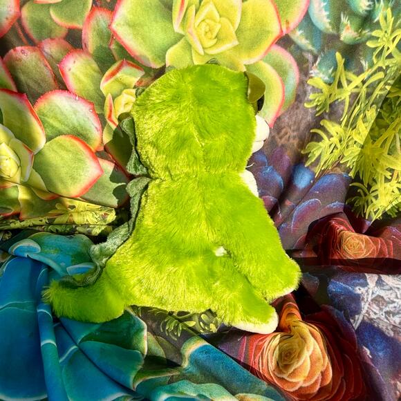 EUC Extinct Eddie Feisty Pets Plush - Rare Green Dinosaur Toy - Picture 5 of 6